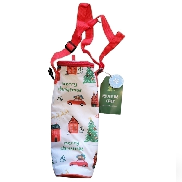 Christmas insulated wine carrier new with tags - Picture 1 of 8